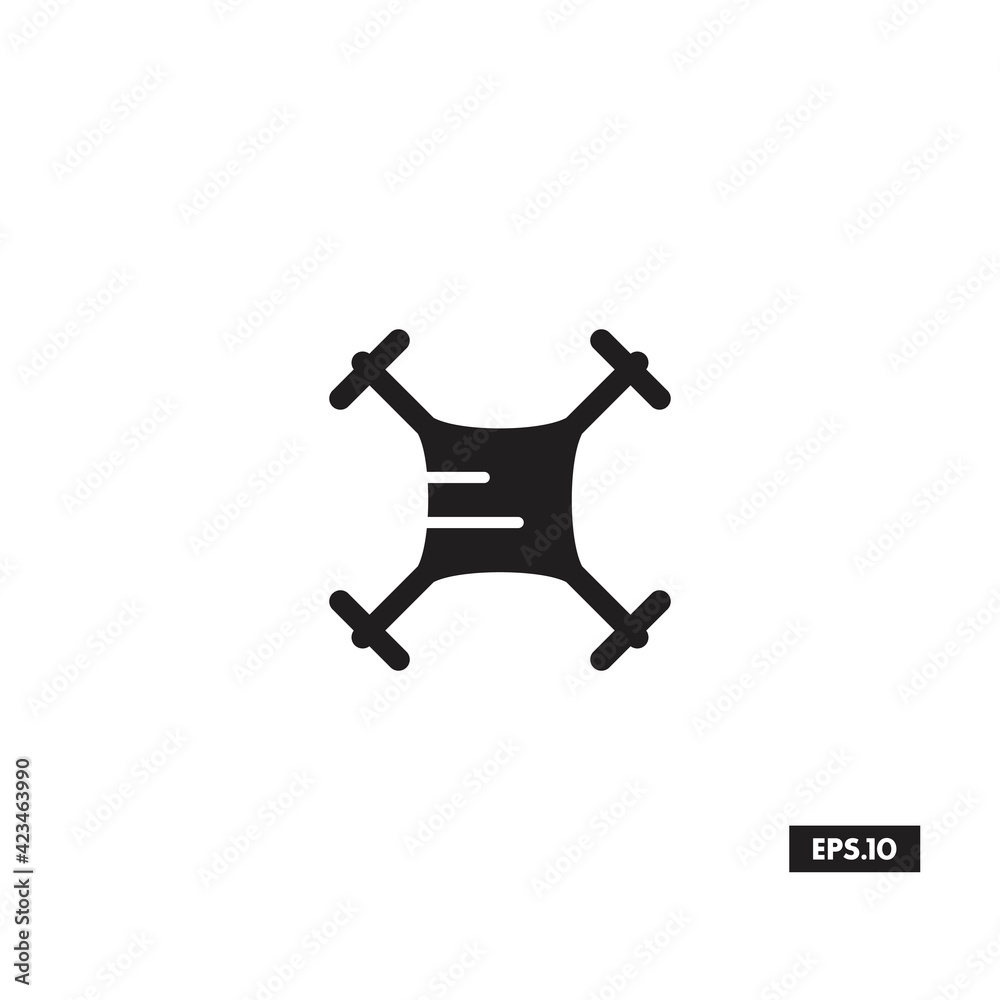 Military Drone Icon. Combat Drone Silhouette Vector Icon or Logo sign Vector illustration Military Drone Icon. Combat Drone Silhouette Vector Icon or Logo sign Vector illustration