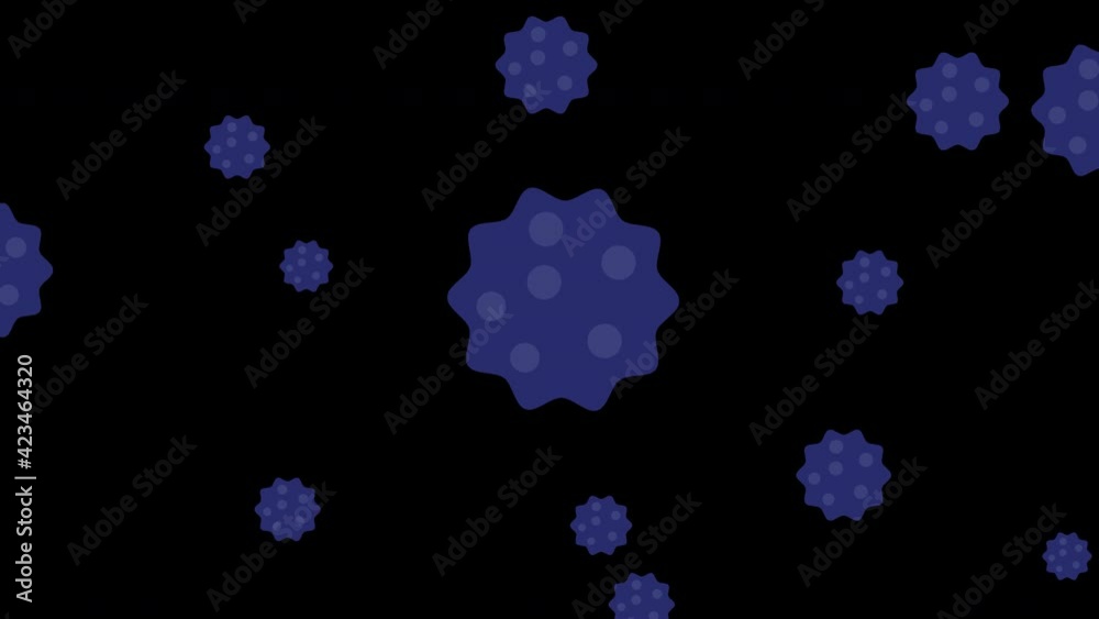 Animated image of virus floating in the atmosphere. 4K video footage with alpha channel. Animated image of virus floating in the atmosphere. 4K video footage with alpha channel.