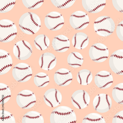 Baseball seamless pattern background design. It be perfect for fabric, digital paper, and more
