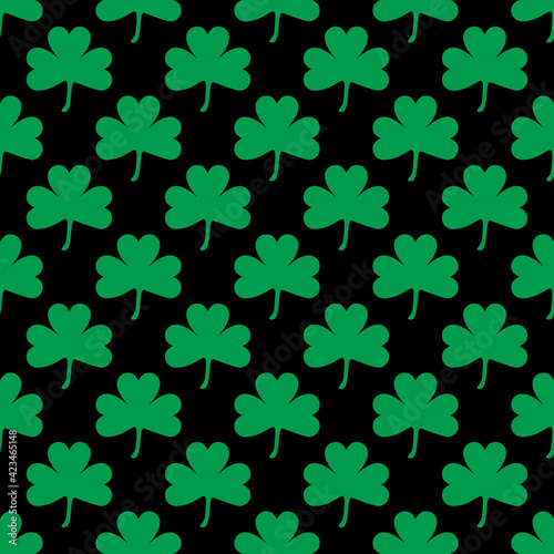 St. Patrick's day holiday background. Seamless Pattern With Floral Motifs able to print for cloths, tablecloths, blanket, shirts, dresses, posters, papers.