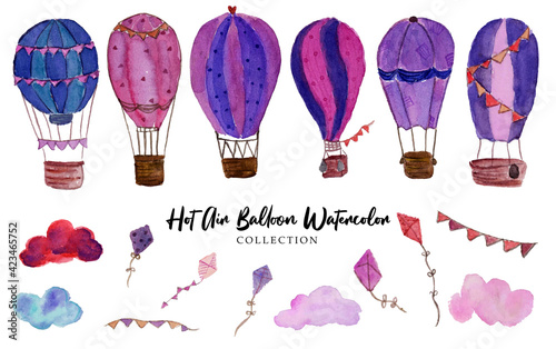 Hot Air Balloon Watercolor