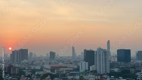 Bangkok city skyline at sunset © Sean