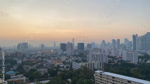 Bangkok city skyline at sunset © Sean