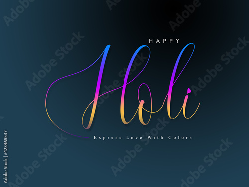 Illustration Greeting Card For Happy Holi