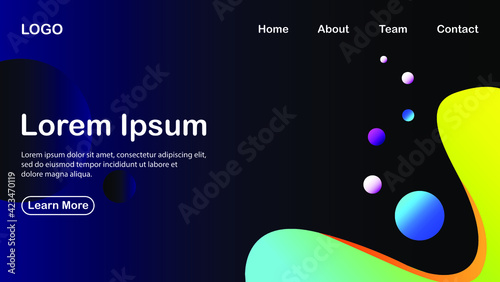 new modern background with circular ball shape and gradient color premium vektor 