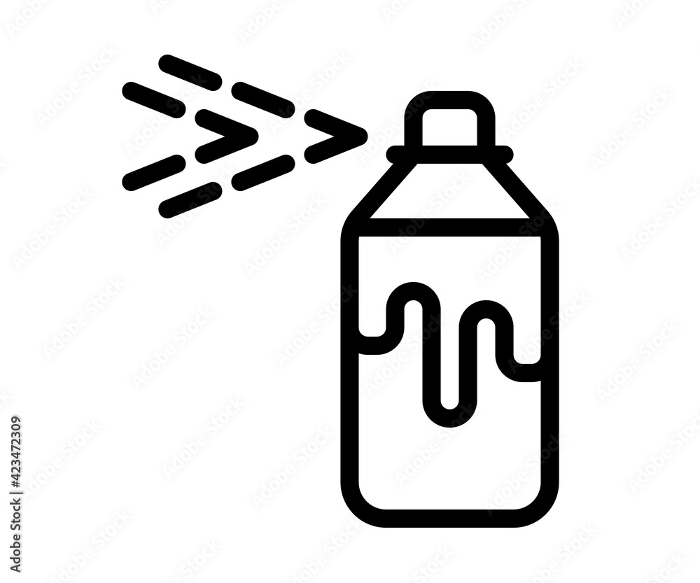 airbrush spray painting single isolated icon with outline style black and white airbrush spray painting single isolated icon with outline style black and white