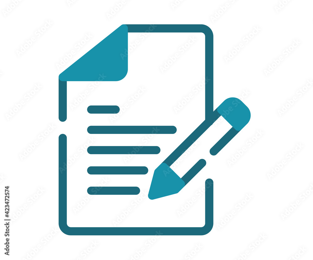 document create write single isolated icon with solid line and dash style document create write single isolated icon with solid line and dash style