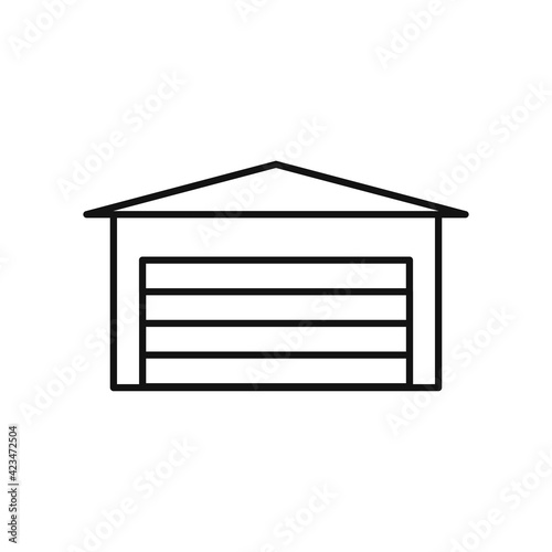 Garage icon. Parking icon. Storage house icon.