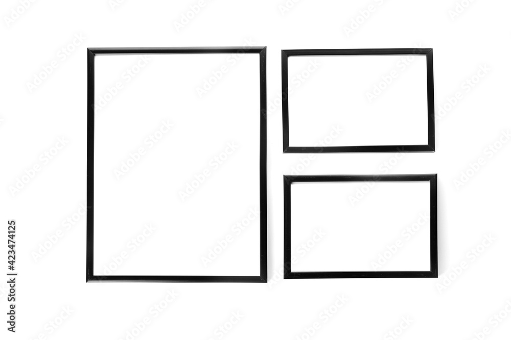 Blank frames on white background Blank frames on white background