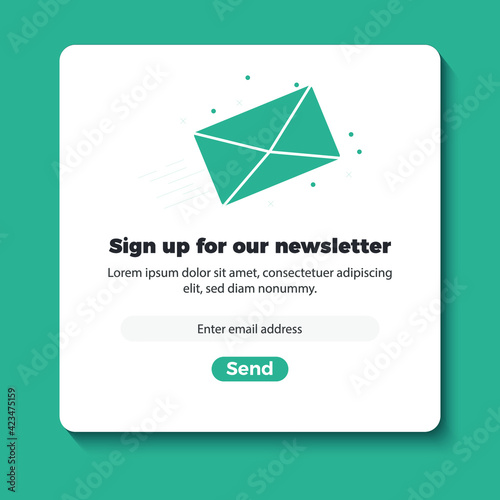 Modern email template. Vector template for email subscribe. Eps 10 vector illustration.