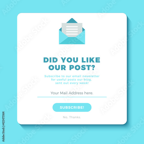 Modern email template. Vector template for email subscribe. Eps 10 vector illustration.