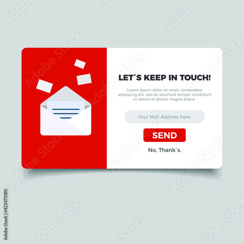 Modern email template. Vector template for email subscribe. Eps 10 vector illustration.
