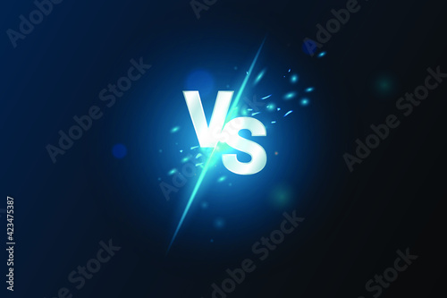 Versus vs background. Versus label with lightning effect. Eps 10 vector illustration.