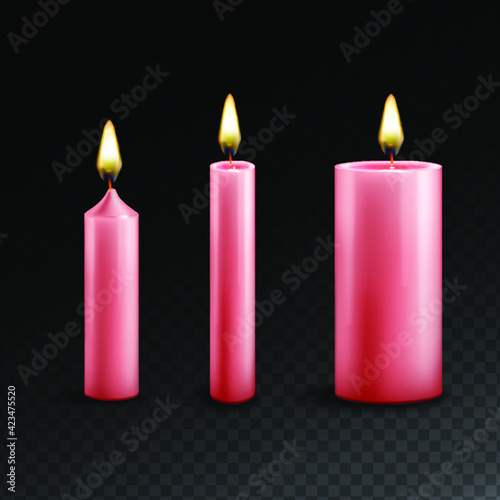 Edit this image
Royalty-free stock vector ID: 1837199350

Vector 3d realistic different red paraffin or wax burning party candle icon set closeup isolated on dark background. Thick, medium and thin si