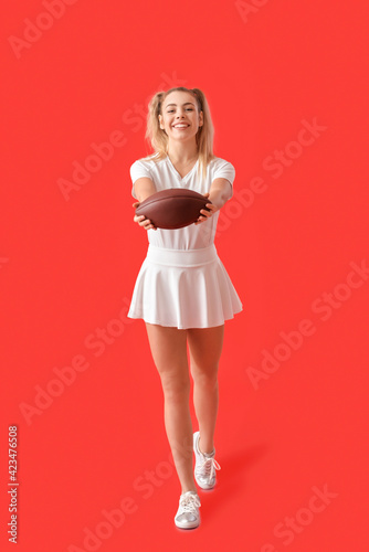 Beautiful young cheerleader...