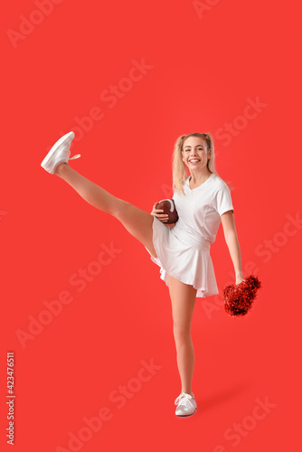 Beautiful young cheerleader...