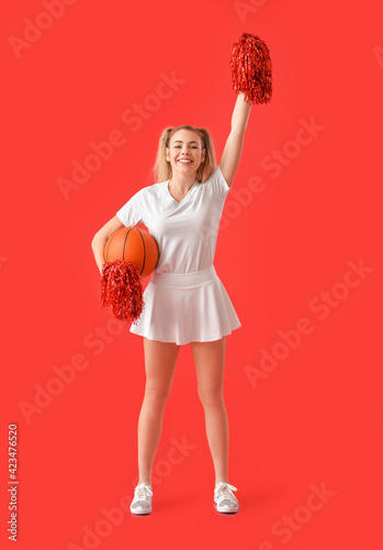 Beautiful young cheerleader...