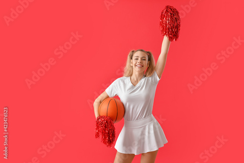 Beautiful young cheerleader...