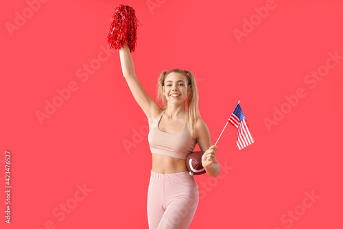 Beautiful young cheerleader...