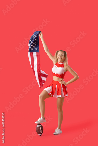 Beautiful young cheerleader...
