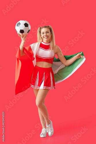Beautiful young cheerleader...
