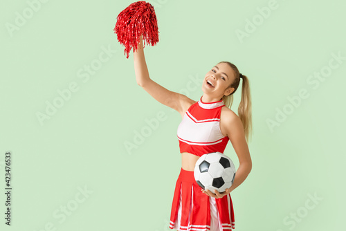 Beautiful young cheerleader...