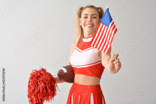 Beautiful young cheerleader...