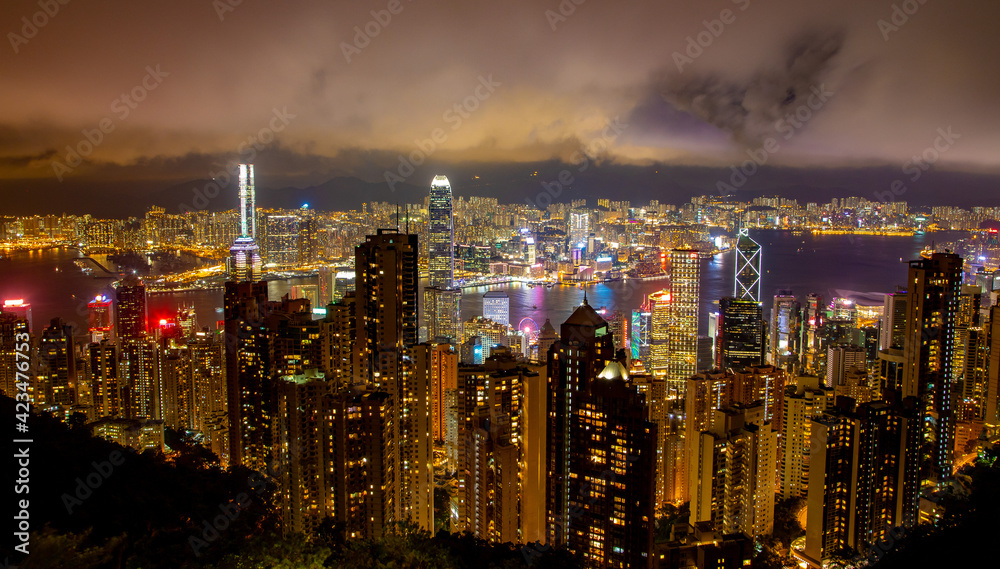 Obraz premium Million dollar view - Hong Kong Skyline