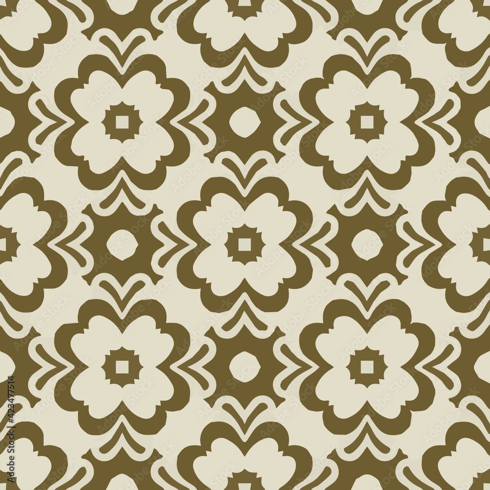 Geometric vector pattern with triangular elements. Seamless abstract ornament for wallpapers and backgrounds. 