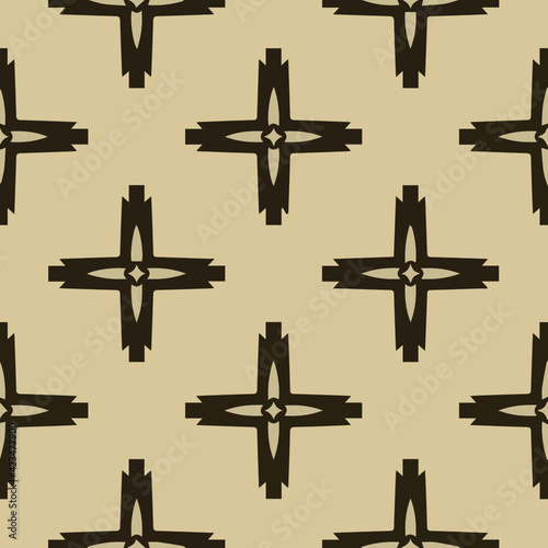 Geometric vector pattern with triangular elements. Seamless abstract ornament for wallpapers and backgrounds. 