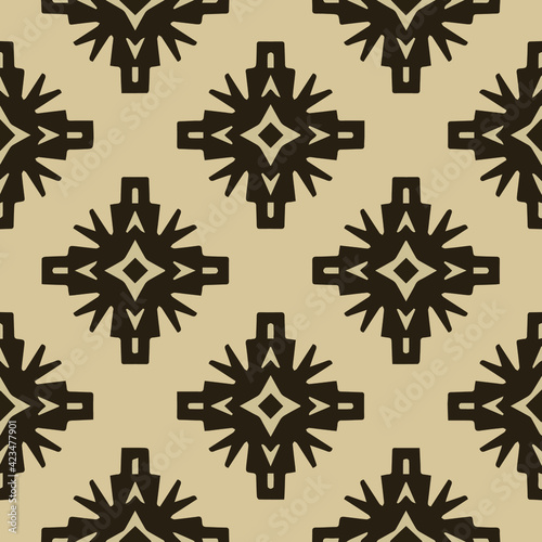 Geometric vector pattern with triangular elements. Seamless abstract ornament for wallpapers and backgrounds. 