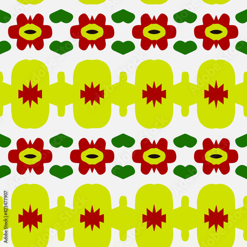 Geometric vector pattern with triangular elements. Seamless abstract ornament for wallpapers and backgrounds. 