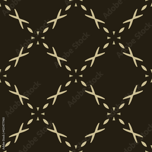 Fototapeta Naklejka Na Ścianę i Meble -  Geometric vector pattern with triangular elements. Seamless abstract ornament for wallpapers and backgrounds. 