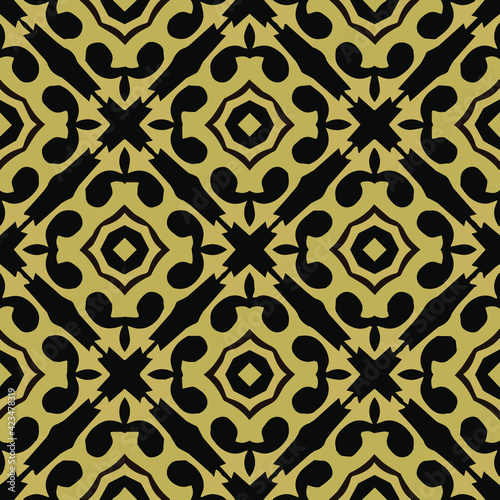 Geometric vector pattern with triangular elements. Seamless abstract ornament for wallpapers and backgrounds. © t2k4