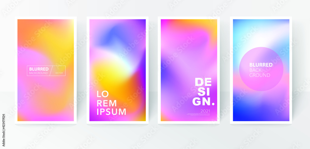 Colourful Gradient mesh Blurred background. Design for banner or post. 
