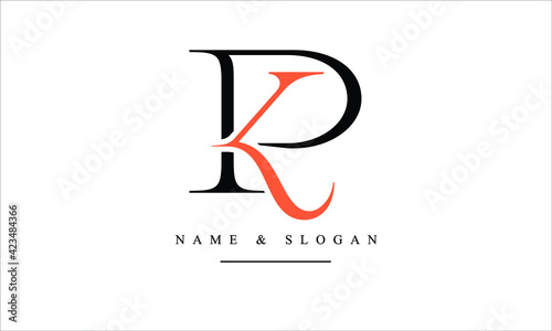 PK, KP, P, K abstract letters logo monogram