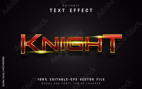 Knight text effect editable