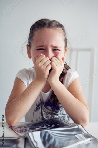 Little girl crying