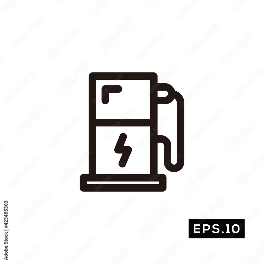 Car Electric Station line icon. Fuel Pump, petrol signs Logo Vector illustration Car Electric Station line icon. Fuel Pump, petrol signs Logo Vector illustration