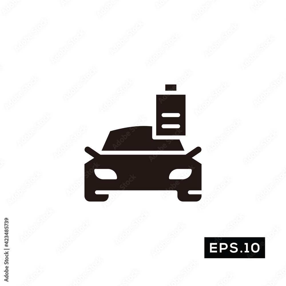 Electric Car Icon. Car Charger Icon or Logo sign Vector illustration Electric Car Icon. Car Charger Icon or Logo sign Vector illustration