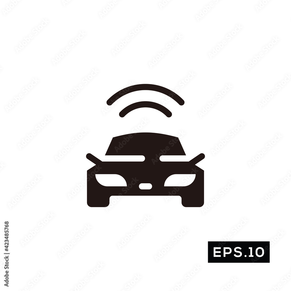Electric Car Icon. Car Charger Icon or Logo sign Vector illustration