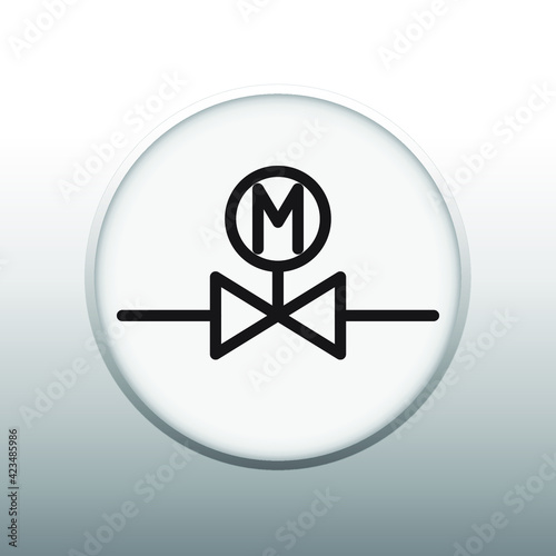 MOTOR OPERATED VALVE VECTOR SYMBOL OF PUMPING SYSTEM MECHANICAL SYSTEM