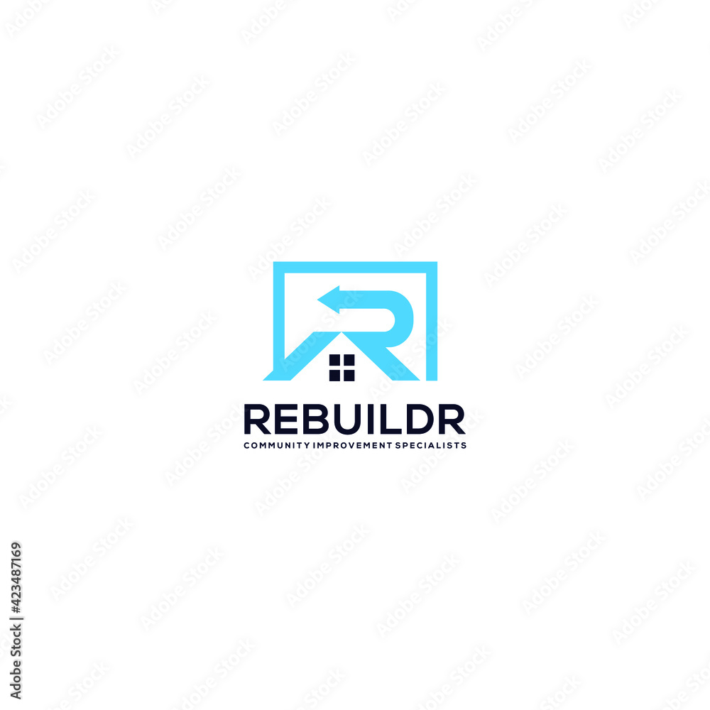 Letter R and Home Logo Design, Recovery Icon vector, for your Company Letter R and Home Logo Design, Recovery Icon vector, for your Company
