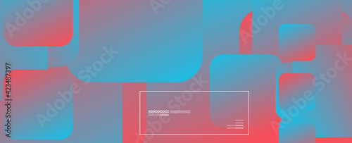 Square shapes composition geometric abstract background. 3D shadow effects and fluid gradients. Modern overlapping forms