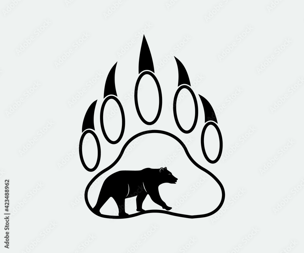grizzly bear paw print clipart
