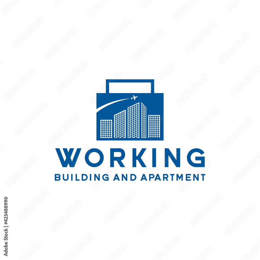 building logo design vector in flat style for construction company building logo design vector in flat style for construction company