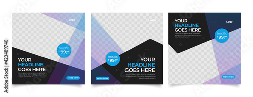 headline banner for social media post template 