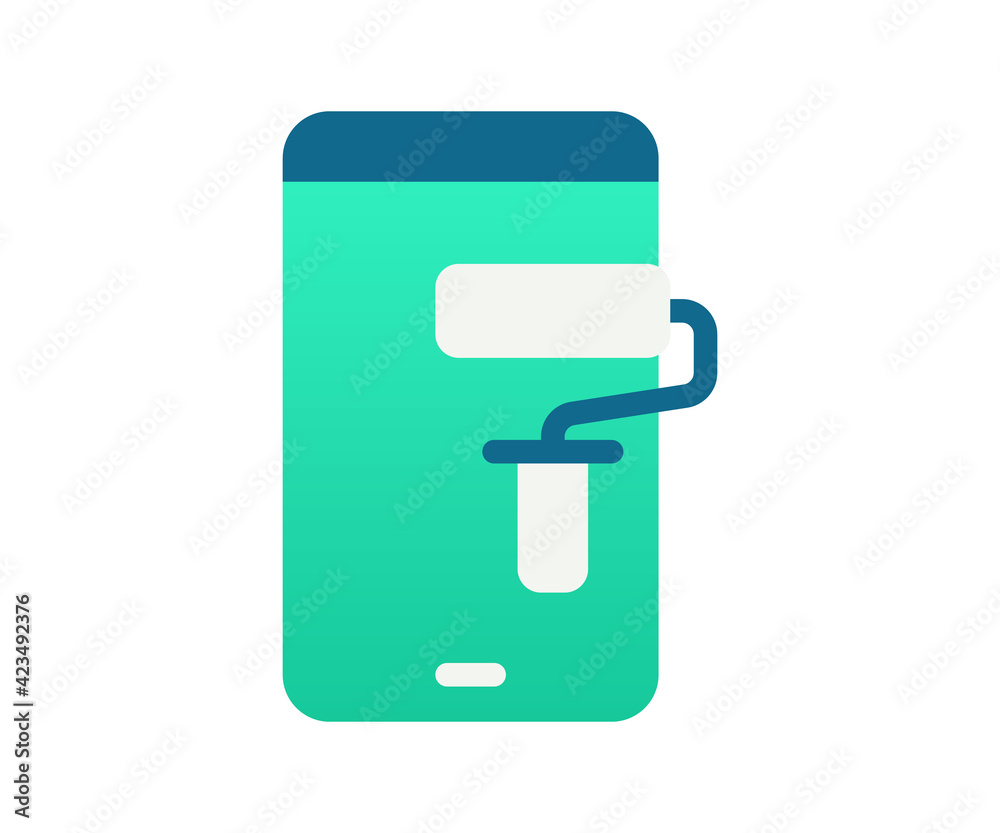 app design smartphone single isolated icon with gradient style app design smartphone single isolated icon with gradient style