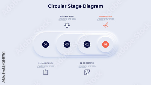 Vector Neumorphism Infographic