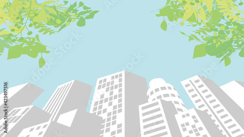 街並み　建物のイラスト